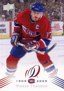 2008-09 Upper Deck Montreal Canadiens Centennial - Parallel 100 #145 Pierre Turgeon  Front
