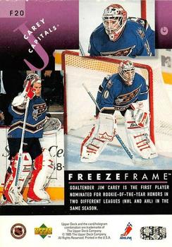 1995-96 Upper Deck - Freeze Frame #F20 Jim Carey Back