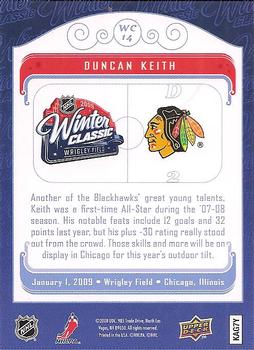 2008-09 Upper Deck MVP - Winter Classic #WC14 Duncan Keith  Back