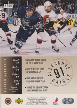 1995-96 Upper Deck - Special Edition #SE60 Alexandre Daigle Back