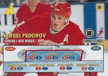 1995-96 Zenith #30 Sergei Fedorov Back