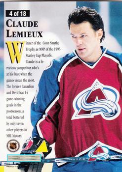 1995-96 Zenith - Gifted Grinders #4 Claude Lemieux Back