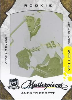 2008-09 Upper Deck The Cup - Printing Plates SP Game Used Yellow #MAS-104 Andrew Ebbett  Front