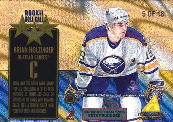 1995-96 Zenith - Rookie Roll Call #5 Brian Holzinger Back