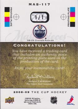 2008-09 Upper Deck The Cup - Printing Plates Upper Deck Champ's Yellow #MAS-117 Theo Peckham  Back