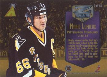 1995-96 Zenith - Z-Team #3 Mario Lemieux Back