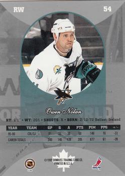 1996-97 Donruss Canadian Ice #54 Owen Nolan Back