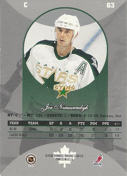 1996-97 Donruss Canadian Ice #63 Joe Nieuwendyk Back