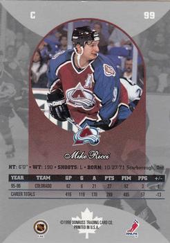 1996-97 Donruss Canadian Ice #99 Mike Ricci Back