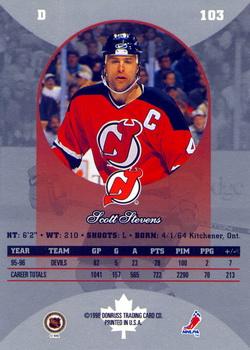 1996-97 Donruss Canadian Ice #103 Scott Stevens Back