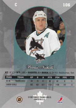 1996-97 Donruss Canadian Ice #106 Bernie Nicholls Back