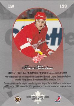 1996-97 Donruss Canadian Ice #129 Tomas Holmstrom Back