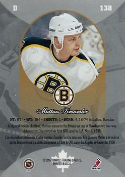 1996-97 Donruss Canadian Ice #138 Mattias Timander Back