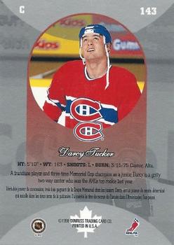 1996-97 Donruss Canadian Ice #143 Darcy Tucker Back