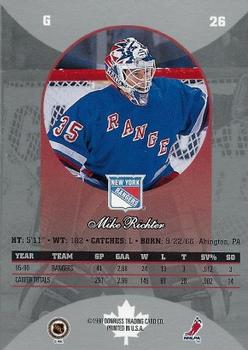 1996-97 Donruss Canadian Ice #26 Mike Richter Back