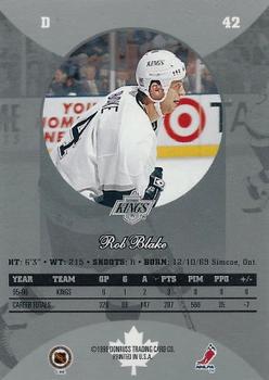 1996-97 Donruss Canadian Ice #42 Rob Blake Back