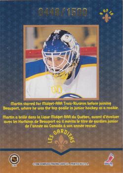 1996-97 Donruss Canadian Ice - Les Gardiens #9 Martin Biron Back