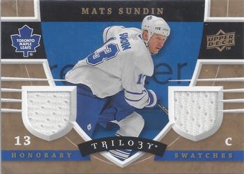 2008-09 Upper Deck Trilogy - Honorary Swatches #HS-SU Mats Sundin  Front