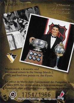 1996-97 Donruss Canadian Ice - Mario Lemieux Scrapbook #21 Mario Lemieux Back