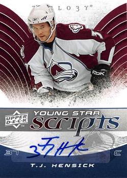 2008-09 Upper Deck Trilogy - Young Star Scripts #YS-TH T.J. Hensick  Front