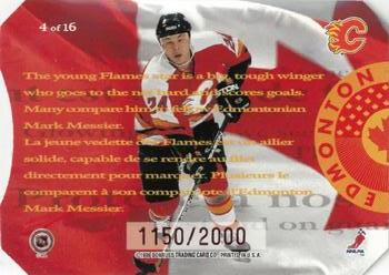 1996-97 Donruss Canadian Ice - O Canada #4 Jarome Iginla Back