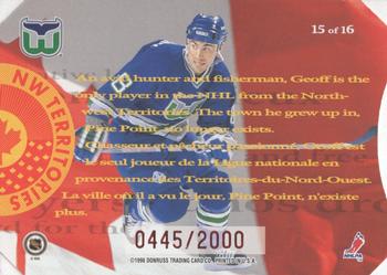 1996-97 Donruss Canadian Ice - O Canada #15 Geoff Sanderson Back