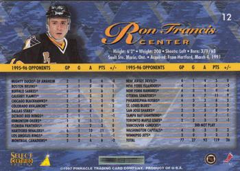 1996-97 Select Certified #12 Ron Francis Back
