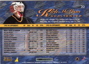 1996-97 Select Certified #22 Kirk McLean Back