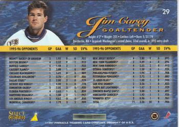 1996-97 Select Certified #29 Jim Carey Back
