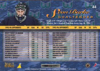 1996-97 Select Certified #44 Sean Burke Back