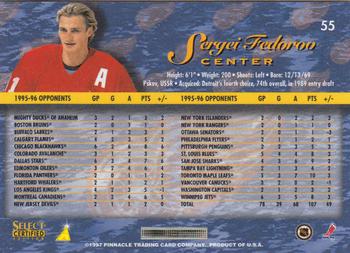 1996-97 Select Certified #55 Sergei Fedorov Back