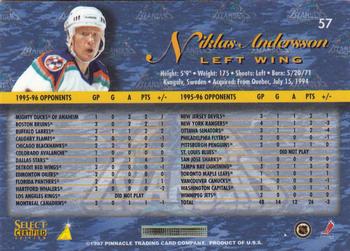 1996-97 Select Certified #57 Niklas Andersson Back