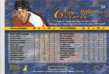 1996-97 Select Certified #58 Cory Stillman Back