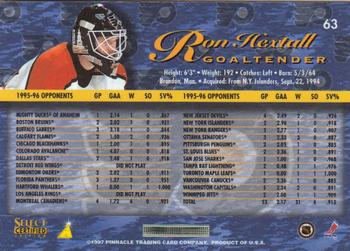 1996-97 Select Certified #63 Ron Hextall Back