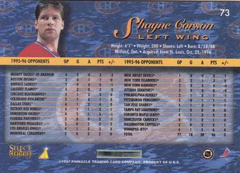 1996-97 Select Certified #73 Shayne Corson Back