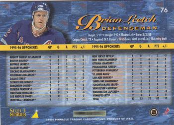 1996-97 Select Certified #76 Brian Leetch Back