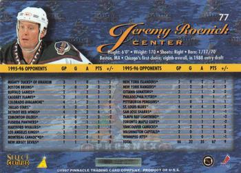 1996-97 Select Certified #77 Jeremy Roenick Back