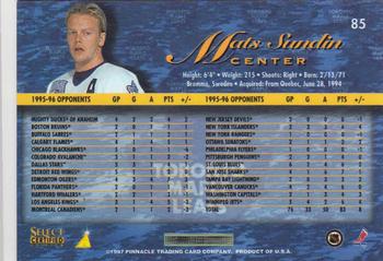 1996-97 Select Certified #85 Mats Sundin Back