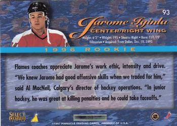 1996-97 Select Certified #93 Jarome Iginla Back