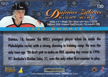 1996-97 Select Certified #120 Dainius Zubrus Back