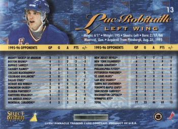 1996-97 Select Certified #13 Luc Robitaille Back