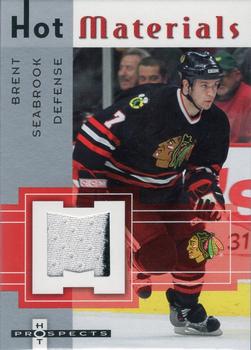 2005-06 Fleer Hot Prospects - Hot Materials #HM-BS Brent Seabrook Front