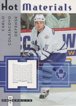 2005-06 Fleer Hot Prospects - Hot Materials #HM-CA Carlo Colaiacovo Front