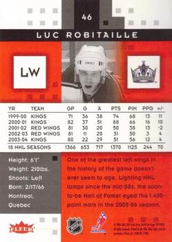 2005-06 Fleer Hot Prospects - Red Hot #46 Luc Robitaille Back