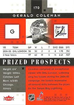 2005-06 Fleer Hot Prospects - Red Hot #170 Gerald Coleman Back