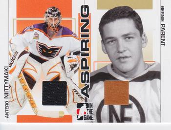 2005-06 In The Game Heroes and Prospects - Aspiring #ASP-10 Antero Niittymaki / Bernie Parent Front