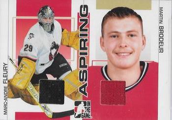 2005-06 In The Game Heroes and Prospects - Aspiring #ASP-18 Marc-Andre Fleury / Martin Brodeur Front