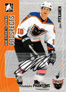 2005-06 In The Game Heroes and Prospects - Autographs #A-JPI Joni Pitkanen Front