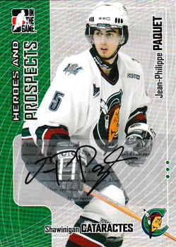 2005-06 In The Game Heroes and Prospects - Autographs #A-JPP Jean-Philippe Paquet Front