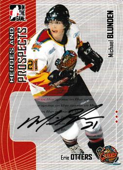 2005-06 In The Game Heroes and Prospects #A-MBL Michael Blunden Front